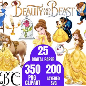 Belle Clipart Png, Belle Svg, Bella bestia svg, Princesa Clipart, la bella y la bestia png svg, Princesa png svg, fuente de papel digital belle