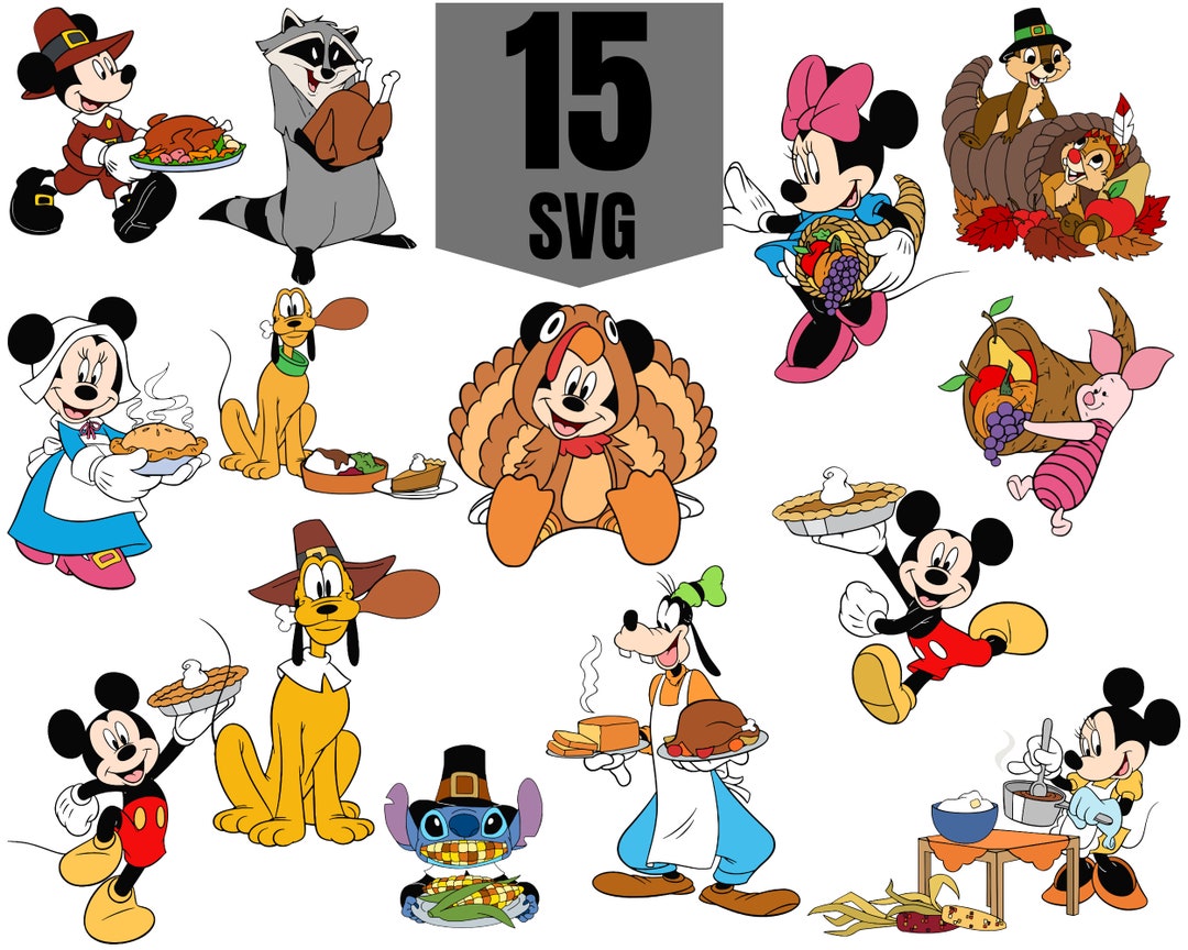 Mickey Thanksgiving Svg Bundle Mickey Thanksgiving Cut Files for Cricut ...