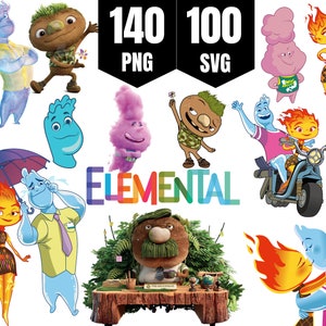 Elemental Characters Clipart: PNG SVG Bundle (Digital Download)