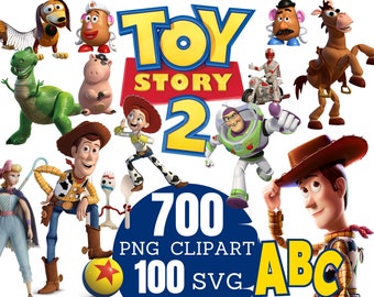 Toy Story Clipart Mega Pack: 400 PNG, 25 SVG (Digital Download)