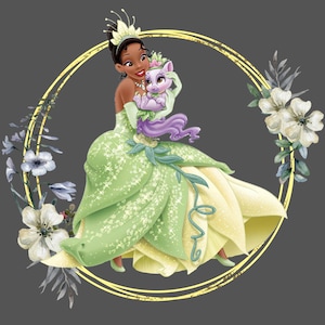 Princesse Tiana Clipart PNG Téléchargement numérique instantané, Tiana Printables, Princesse Tiana Imprimable, Princesse et la grenouille Clipart