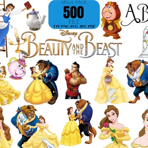 Belle Clipart Png, Belle Svg, Bella bestia svg, Princesa Clipart, Princesa Png, la bella y la bestia, Fiesta de princesa, Fiesta de topper de pastel de fuente