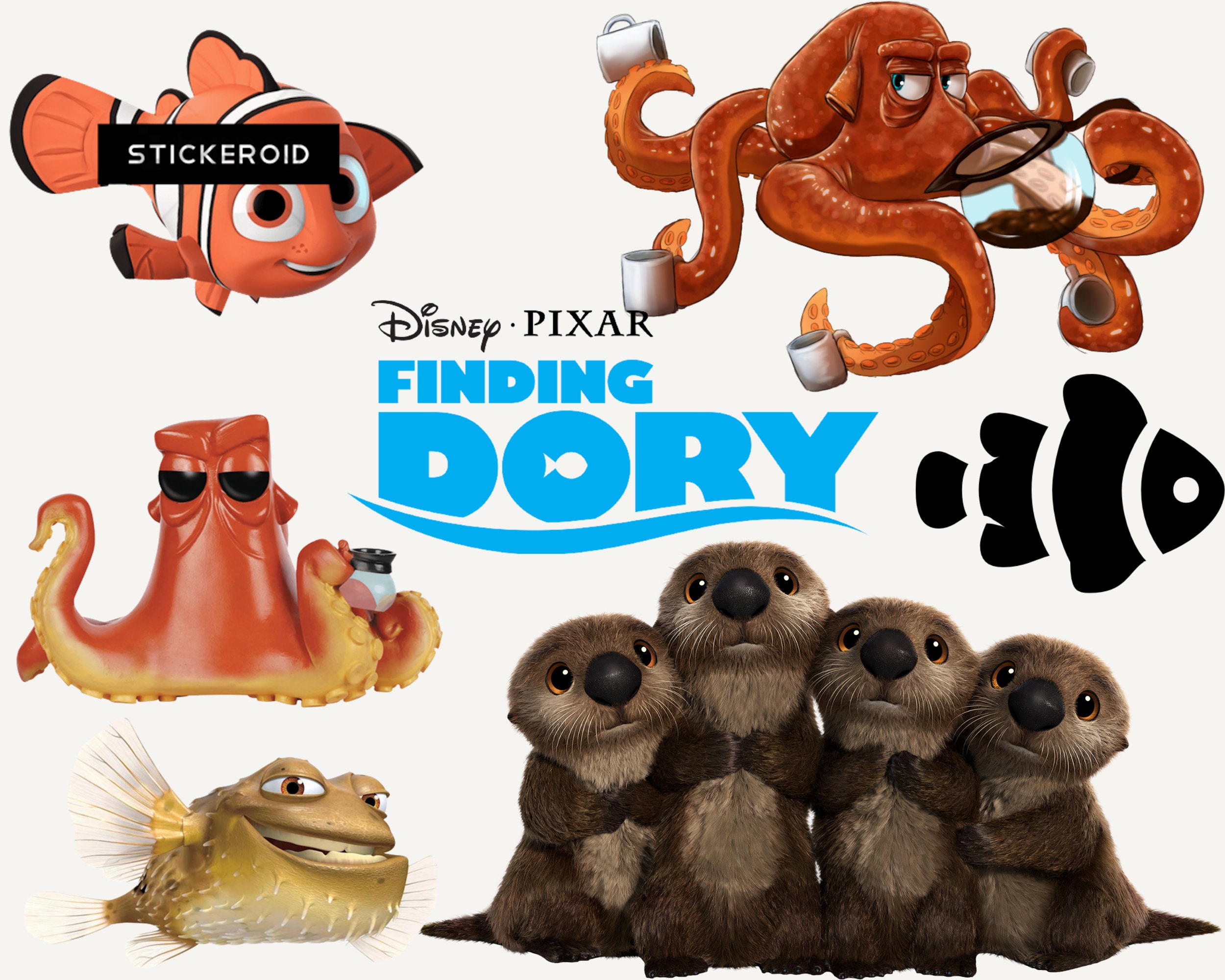 Findet Nemo PNG Clipart Bundle: 200+ Bilder (Digitaler Download) - Etsy  Österreich, image size:2500x2000