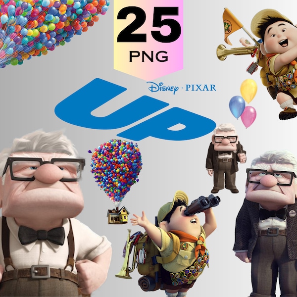 up movie png up house png Instant Digital Download High Quality 300 dpi Up Characters Logo  and more png