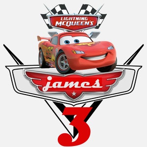 Lightning Mcqueen Customizable Cake Topper Cars editable Cupcake Topper Digital Download McQueen Sticker Birthday Party Decorations