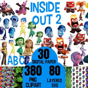 Inside Out 2 Clipart PNG, Inside Out SVG, Inside Out Clipart, Ira Alegría Tristeza Asco Miedo Ansiedad png svg, Inside Out Fuente Alfabeto