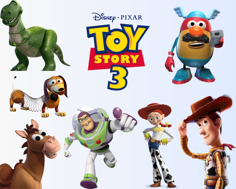 Toy story Png Clipart Bundle, Sheriff Woody Buzz Lightyear Png, make your own Toy Story shirt iron on or Birthday Printable zdjęcie 4