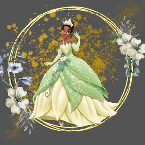 Princesse Tiana Clipart PNG Téléchargement numérique instantané, Tiana Printables, Princesse Tiana Imprimable, Princesse et la grenouille Clipart Png