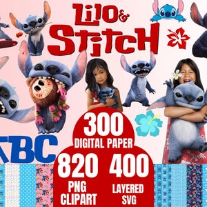 Stitch clipartbundel, Lilo and Stitch SVG PNG, nieuwe Stitch Movie PNG, Stitch clipart, Stitch bundel, Stitch shirt, Lilo Stitch Paper