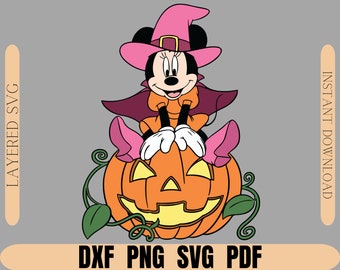 Halloween Minnie Maus Kürbis Clipart Set (digitaler Download)
