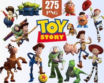 Bundle de cliparts Toy story Png, shérif Woody Buzz l'Éclair Png, faites votre propre fer à repasser Toy Story chemise ou anniversaire imprimable