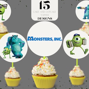 Monsters Inc Topper Png Pdf Jpg Archivo, Monsters Inc Cake Topper Png Pdf Jpg Archivo, Decoraciones de fiesta, Descarga digital, James Mike Boo Topper