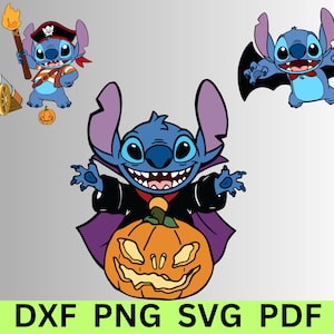Lilo und Stitch Halloween Konzept Png Clipart - Stitch Layered SVG geschnitten Dateien für Cricut Silhouette - Stitch Dxf Pdf Files