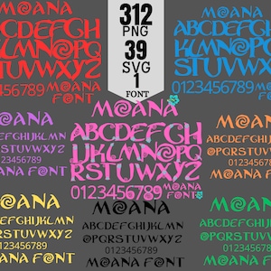 Moana Font Svg Moana Alphabet Cartoon Moana Letters Moana Cartoon Font for Cricut SVG PNG TTF Font Moana Cartoon
