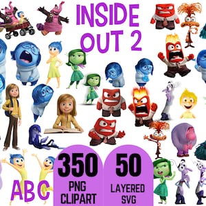 Inside Out 2 Clipart PNG, Inside Out SVG, Inside Out Clipart, Ira Alegría Tristeza Asco Miedo Ansiedad png svg, Inside Out Fuente Alfabeto