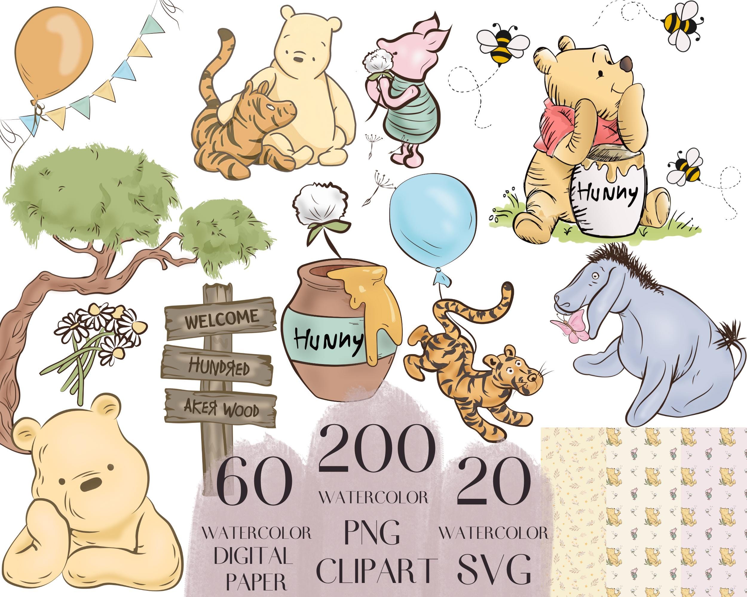 Banner Personalizzato Winnie The Pooh Tigro – Festa Compleanno, 55 Pollici, Blu