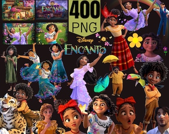 Pacchetto di clipart PNG Encanto: oltre 400 immagini di personaggi dei film (download digitale)