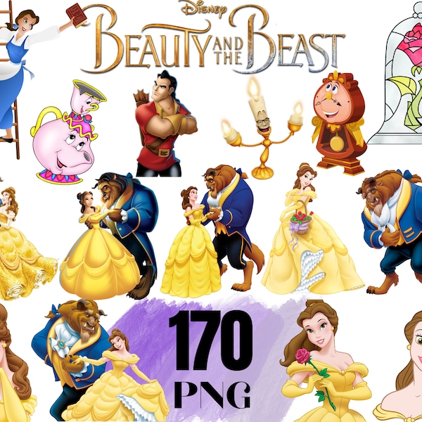 Belle Clipart, Belle Png, Princess Clipart, Princess Png, Beauty and the beast Png, Beauty Beast art, Beauty Clipart, Princess party
