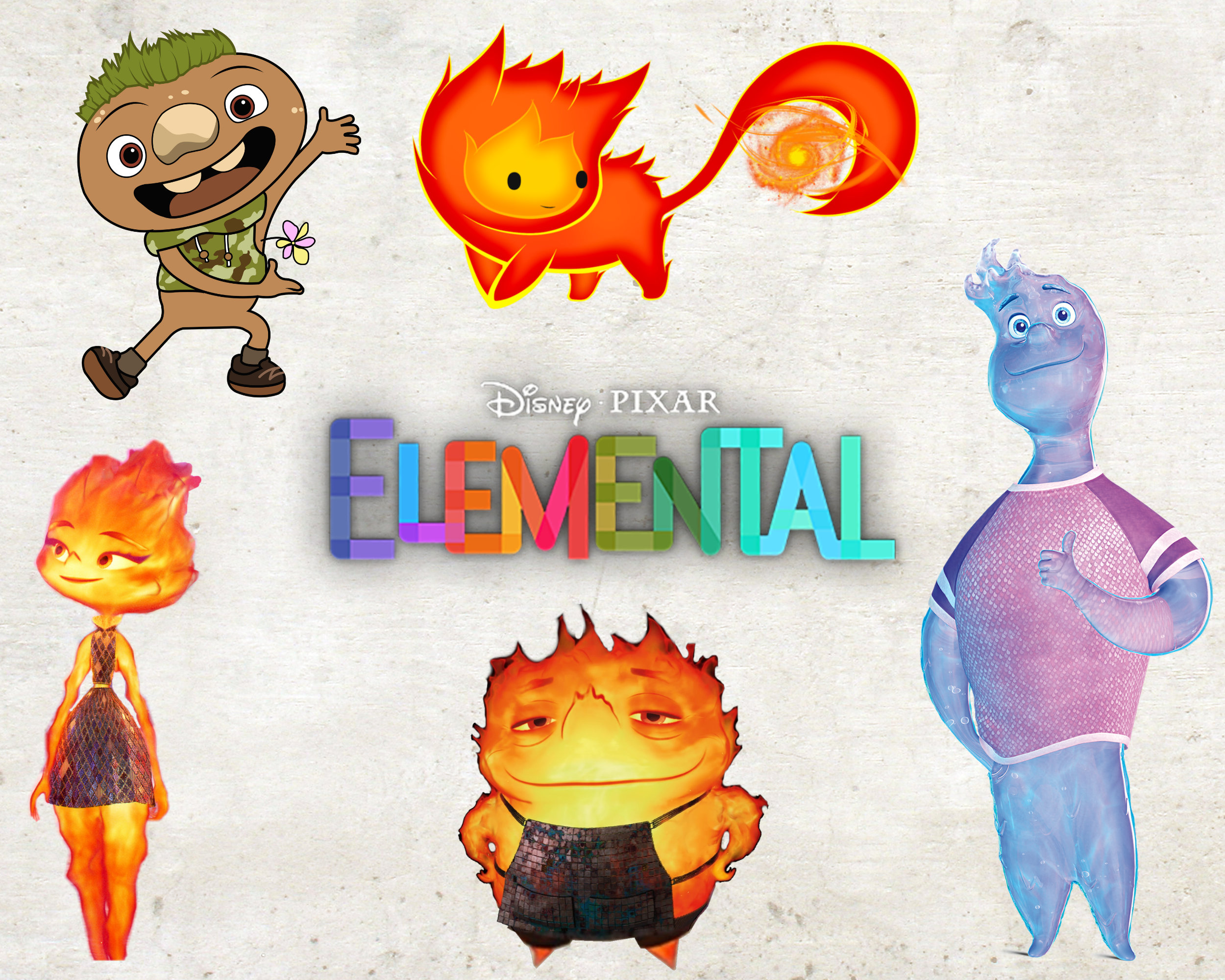 Elemental Clipart Mega Pack: Movie Poster & Stickers (digital Download ...