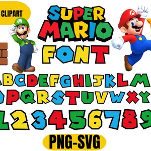 super mario font, mario font, super mario letters, super mario font svg, super mario font cricut, super mario font sylwetka, super mario