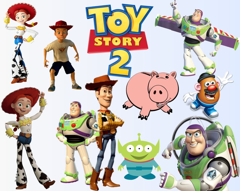 Toy story Png Clipart Bundle, Sheriff Woody Buzz Lightyear Png, make your own Toy Story shirt iron on or Birthday Printable zdjęcie 2