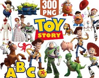 Toy story Png Clipart Bundle, Sheriff Woody Buzz Lightyear Png, make your own Toy Story shirt iron on or Birthday Printable