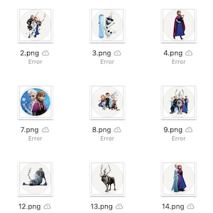May include: A set of 15 round stickers featuring characters from the animated film Frozen. The stickers feature various characters, including Elsa, Anna, Olaf, Kristoff, and Sven. The stickers are perfect for adding a touch of Frozen magic to your belongings.