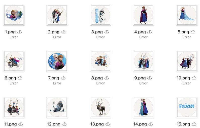 May include: A set of 15 round stickers featuring characters from the animated film Frozen. The stickers feature various characters, including Elsa, Anna, Olaf, Kristoff, and Sven. The stickers are perfect for adding a touch of Frozen magic to your belongings.