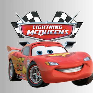 Lightning Mcqueen Png clipart, Cars Png Instant Digital Download McQueen Sticker Birthday Cake topper Party Decorations high Quality 300 dpi