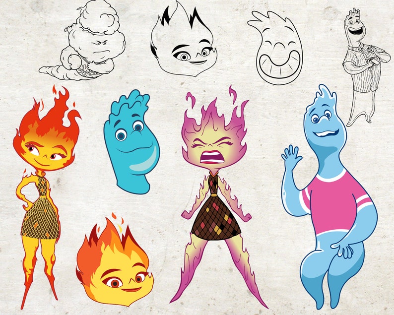 Elemental Svg, Elemental Clipart Set, Elemental Png Clipart, Elemental ...