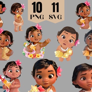 Imágenes prediseñadas de Moana bebé, imágenes prediseñadas de Moana bebé en capas, imágenes prediseñadas de princesa bebé en capas, imágenes prediseñadas de princesa bebé, descarga digital instantánea