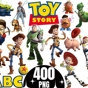 Toy Story Cliparts PNG Bundle, Toy Story PNG Cartoon Sublimations Cliparts, Toy Story Film thematische Clip Art Sammlung, Toy Story Party PNG