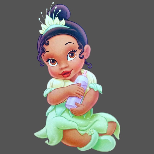 Baby Tiana Clipart PNG Instant Digital Download, Tiana Printables, Princess Tiana Printable, Princess and the frog Tiana Png