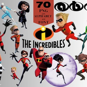 The Incredibles Font The Incredibles Png Clipart Bundle The Incredibles Birthday Boy Png Party Supplies Birthday Invitation High Quality