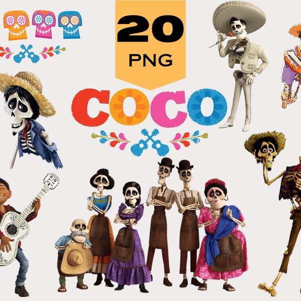 Coco Png Clipart Bundle Coco Png Bundle Miguel Png Coco Family Png Digital Download Transparent Background High Quality 300 dpi