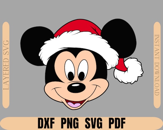Svg Mickey Mouse In Santa Hat Santa Hat Mouse Svg Png, Cricut