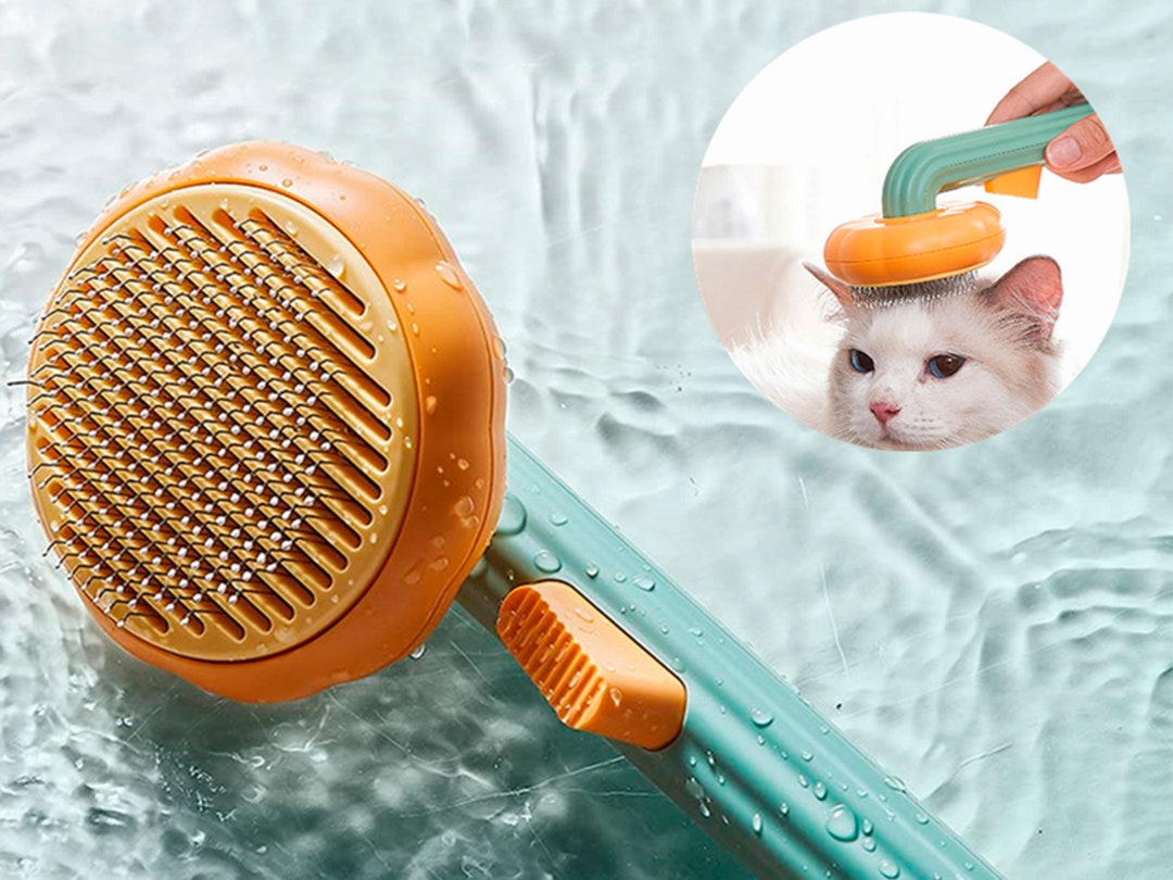 Pet Hair Remover for Cats Brush Handheld Steel Wire Selfcleaning Comb