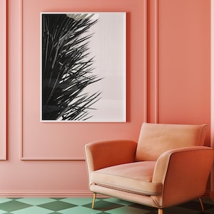 Afdrukbare zwart-witte muurkunst, digitale download, Joshua Tree, woondecoratie, Fine Art Photography, reizen, minimalistische muurkunst