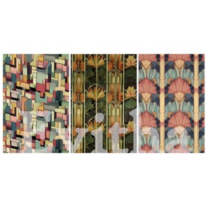 Charmante Puppenhaus Wallpapers - Set aus 3 einzigartigen Designs im Maßstab 1:12