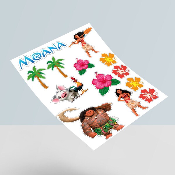 Moana Sheet Cake Topper Etsy