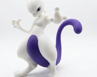 Figura Mewtwo Pokémon XL 17 cm Alt | Impressie 3D Alta Calidad | Estatua Coleccionista Gran Formato | Hecho a Mano-smeedlabs