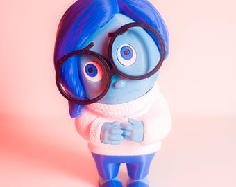 Sorgens insida ut-figur, flerfärgad 3D-utskriven samlarstaty