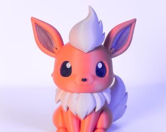 Figura Flareon Pokémon Impresión 3D Alta Calidad Regalo Geek Gamer Hecho a Mano