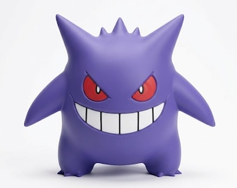 Figura Gengar Pokémon Impresión 3D Alta Calidad | Miniatura Coleccionista Fantasma Veneno | Regalo Geek Gamer Hecho a Mano Forging Labs