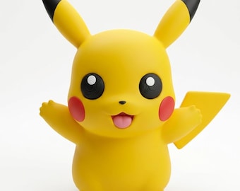 Figura Pikachu Pokémon Impresión 3D Alta Calidad | Miniatura Coleccionista Eléctrico | Regalo Geek Hecho a Mano Forging Labs