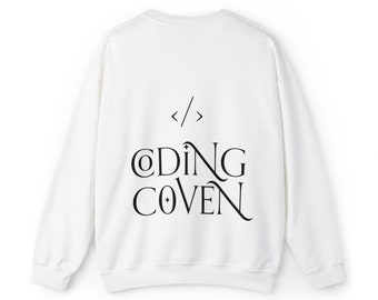 Coding Coven (Back Graphic) Web Developer Sweatshirt, Web Developer Sweatshirts, Web Witch