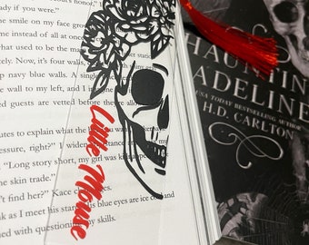 Haunting Adeline Bookmark | Hunting Adeline Bookmark | Skull and Rose Bookmark |Personalized Bookmark | Acrylic Bookmark | Reader Gift