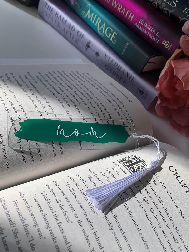 Personalized Bookmark Acrylic Bookmark Custom Bookmark Bookmark Personalized Reader Gift image 2