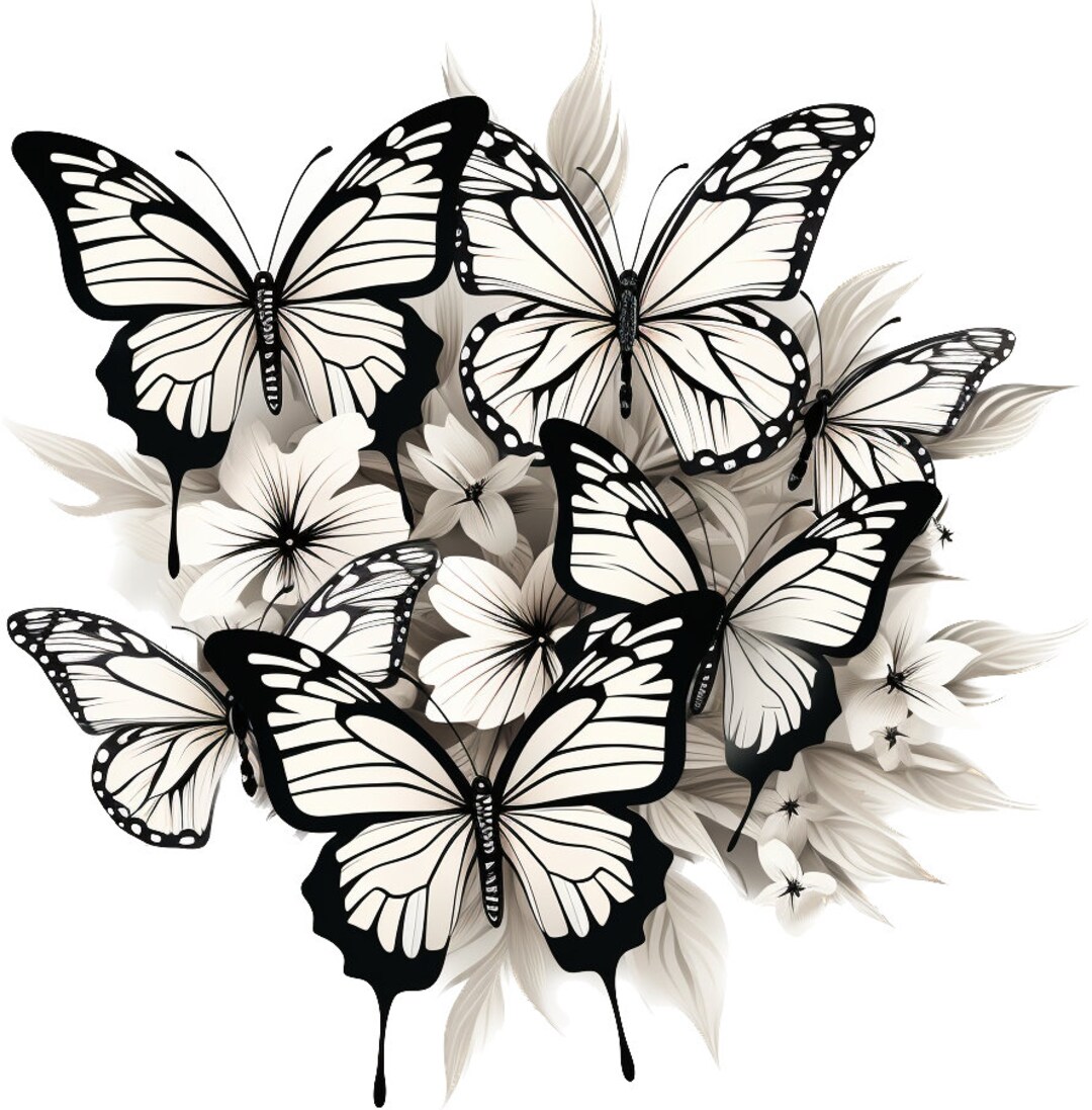 Highquality Floral Butterfly Design PNG & Lightburn File for Laser Engraving Beginner Friendly