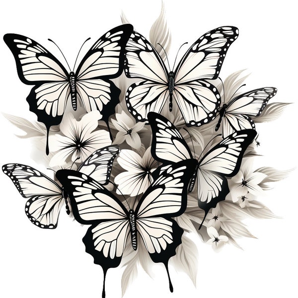 High-Quality Floral Butterfly Design PNG & LightBurn File for Laser Engraving - Beginner Friendly